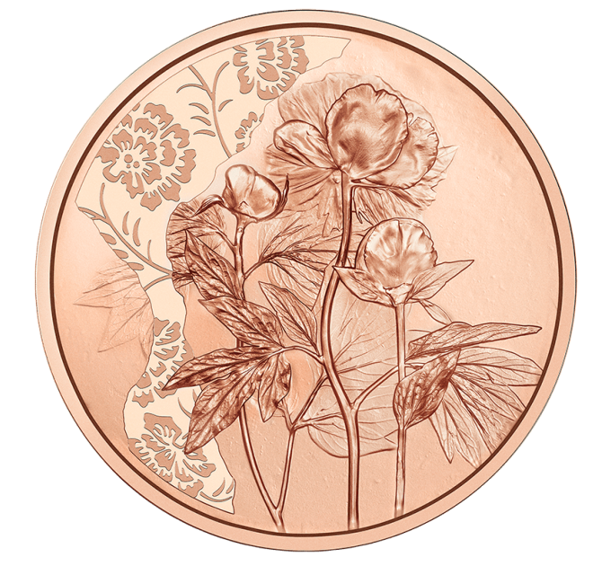 Austria 10 euro coin 2024 - Peony