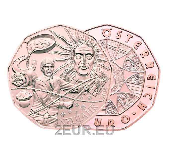 Austria 5 euro coin 2014 - New year