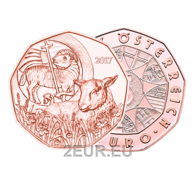 Austria 5 euro coin 2017 - Easter lamb