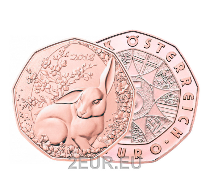 Austria 5 euro coin 2018 - Easter bunny