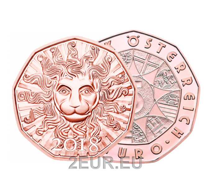 Austria 5 euro coin 2018 - The lion