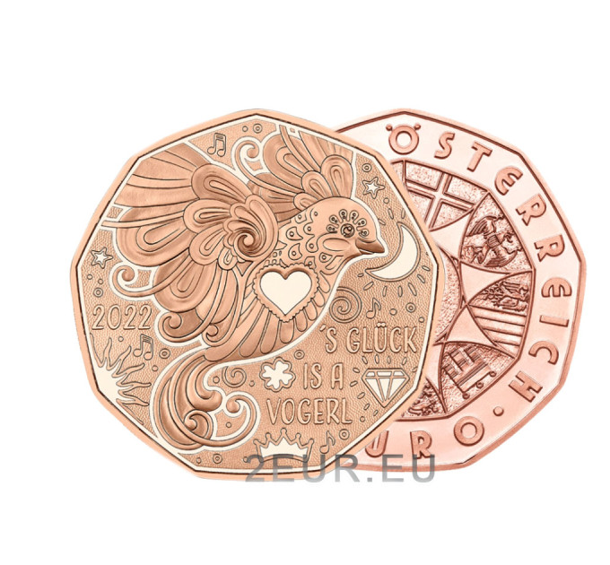 Austria 5 euro coin 2022 - NEW YEAR COIN 2022 - HAPPINESS IS A BIRD