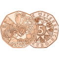 Austria 5 euro coin 2023 - The Waggle Dance - Bees
