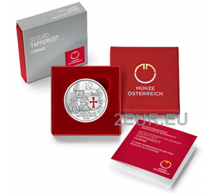 Austria 10 euro Silver coin Proof 2020 - COURAGE