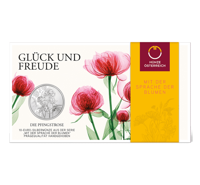 Austria 10 euro Silver coin 2024 - Peony