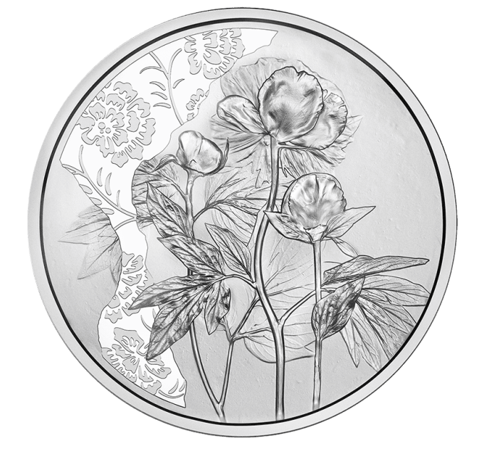 Austria 10 euro Silver coin 2024 - Peony