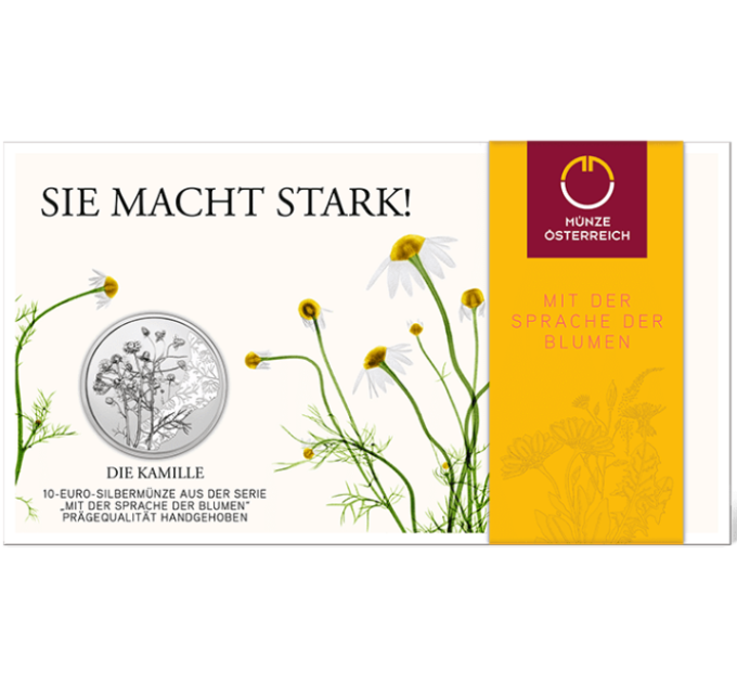 Austria 10 euro Silver coin 2023 - THE CHAMOMILE