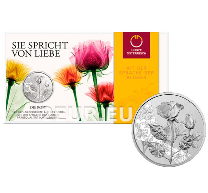 Austria 10 euro Silver coin 2021 - THE ROSE