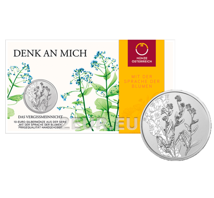 Austria 10 euro Silver coin 2023 - THE FORGET-ME-NOT