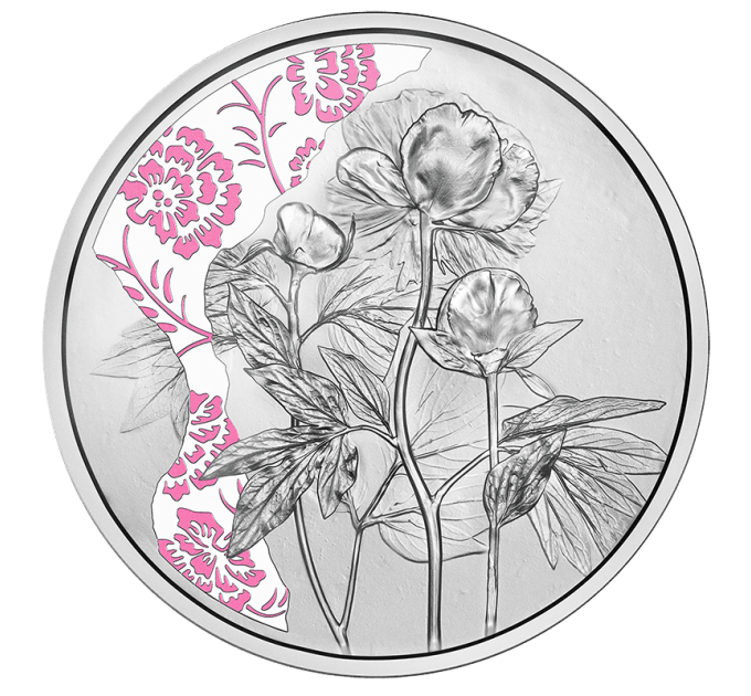 Austria 10 euro Silver coin Proof 2024 - PEONY