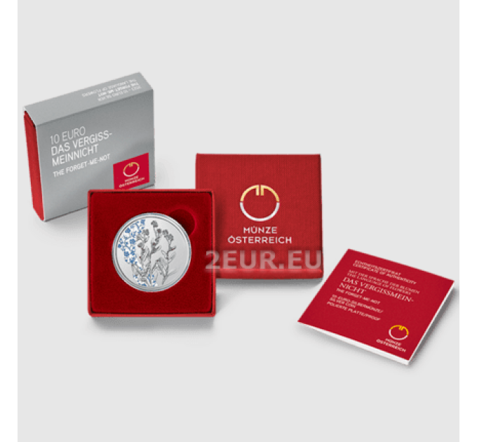 Austria 10 euro Silver coin Proof 2023 - THE FORGET-ME-NOT