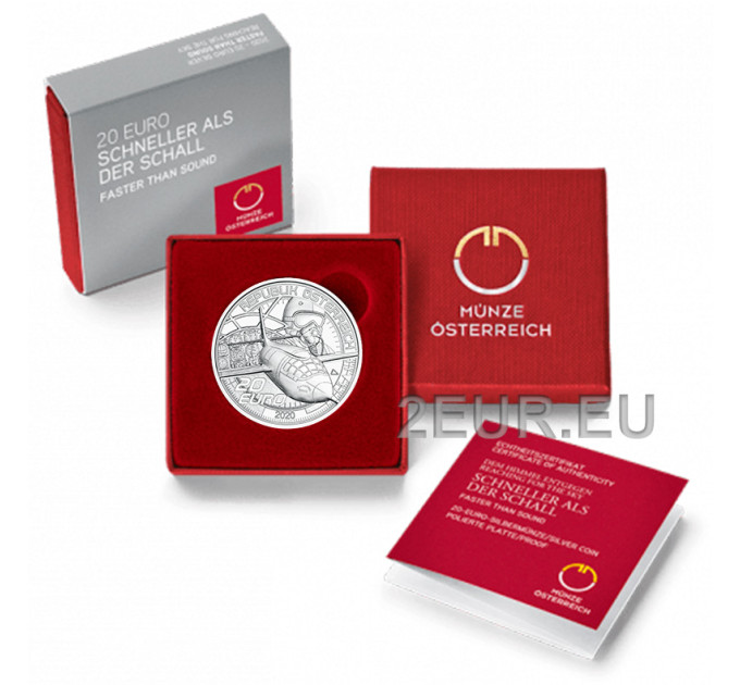 Austria 20 euro Silver coin 2020 - Faster than sound