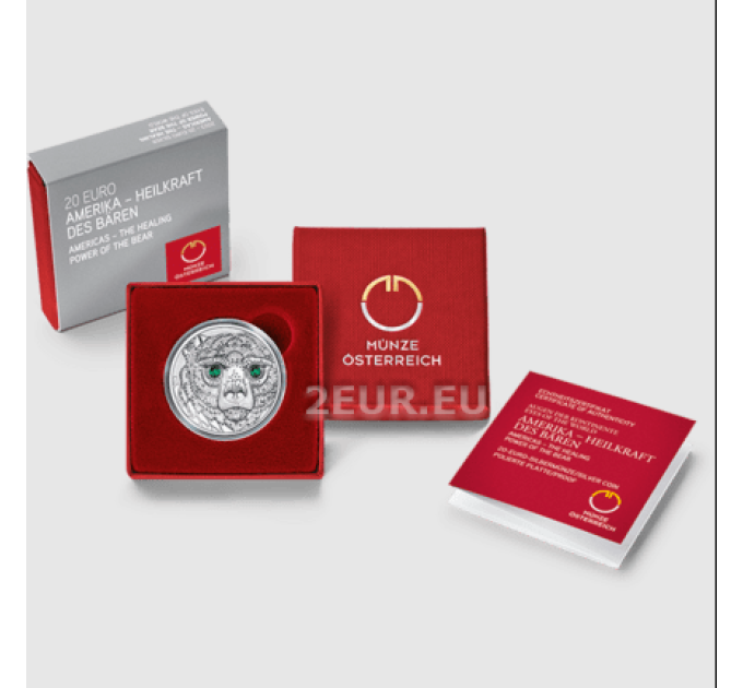 Austria 20 euro Silver coin 2023 – Eyes of the World - America - The Healing Power of the Bear