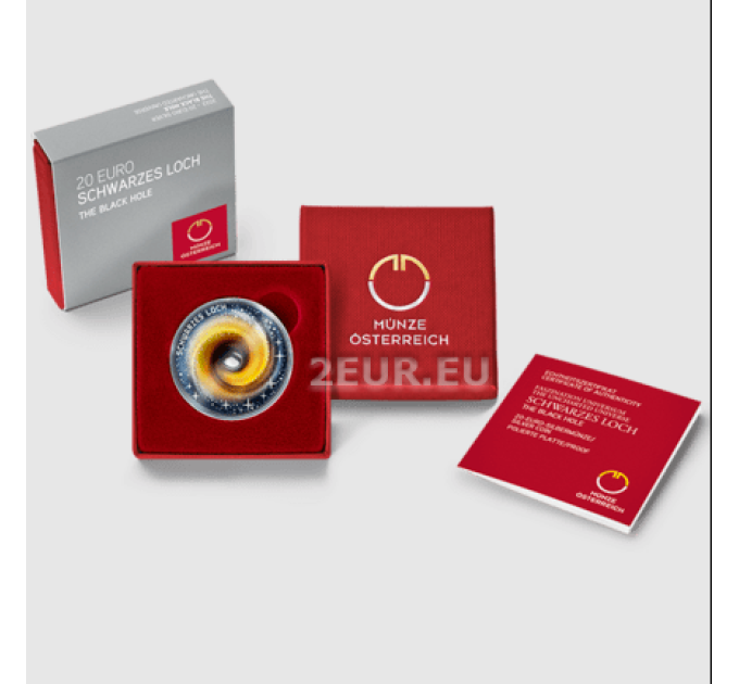 AUSTRIA 20 EURO Silver coin 2022 - The Uncharted Universe – Black Hole