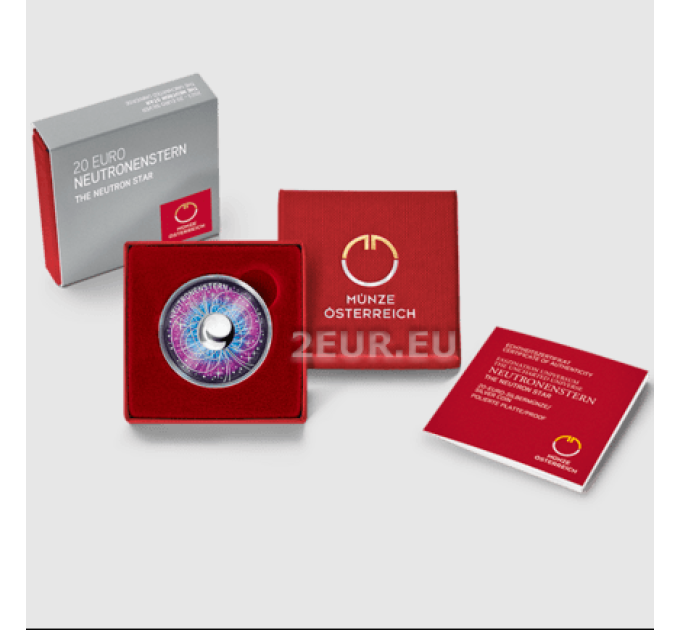 AUSTRIA 20 EURO Silver coin 2023 - The Uncharted Universe – The Neutron Star