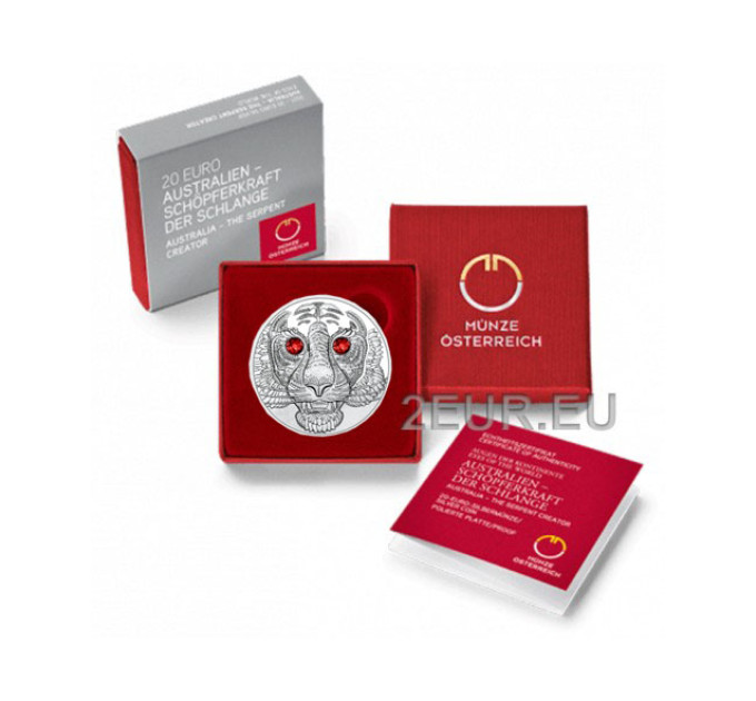 Austria 20 euro Silver coin 2022 –  Eyes of the World - Asia - The Power of the Tiger