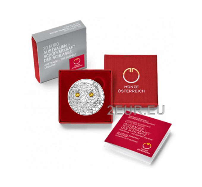 Austria 20 euro Silver coin 2021 – Eyes of the World - Europe - The Wisdom of the Owl
