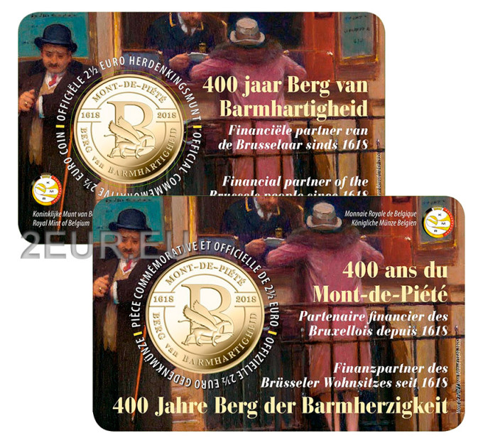 Belgium 2,5 euro BU 2018 - 400 years of Berg van Barmhartigheid - FR+NL