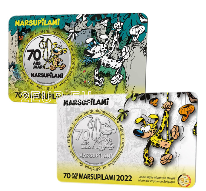 Belgium 5 euro BU 2022 - 70 years of Marsupilami - Color