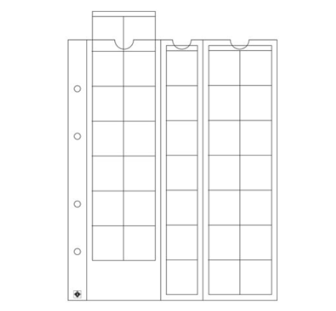 SHEET FOR 2 EURO COINS - OPTIMA (LEUCHTTURM) - 35 COINS