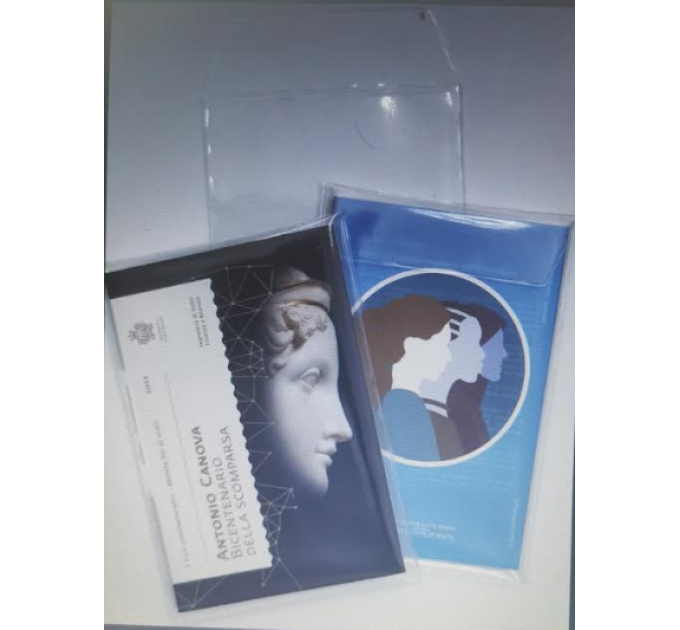 FOLDER / BLISTER FOR 2 EURO COINS - MALTA AND SAN MARINO