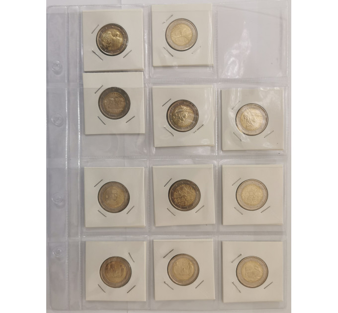 SHEET FOR 2 EURO COINS - HOLDERS