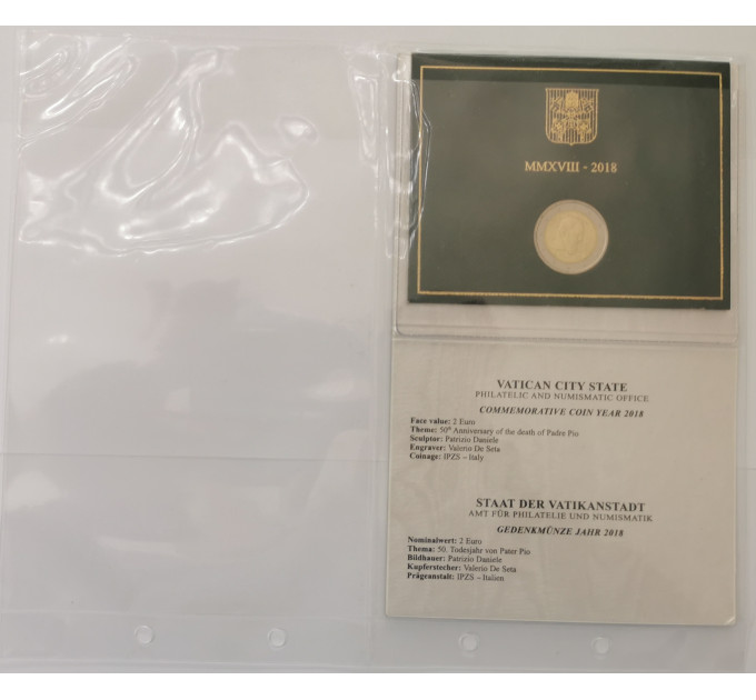 SHEET FOR 2 EURO COINS - Vatican