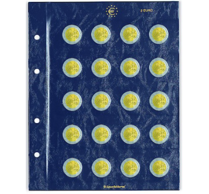 SHEET VISTA FOR 2 EURO COINS
