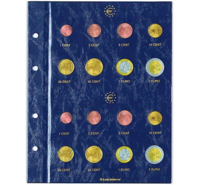 VISTA SHEET FOR EURO SET 1 CENT - 2 EURO