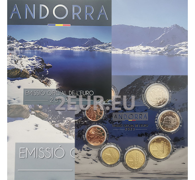 Andorra Euro coin set BU 2023