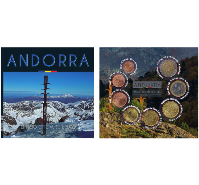 Andorra Euro coin set BU 2024