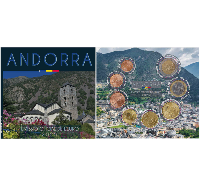 Andorra Euro coin set BU 2025