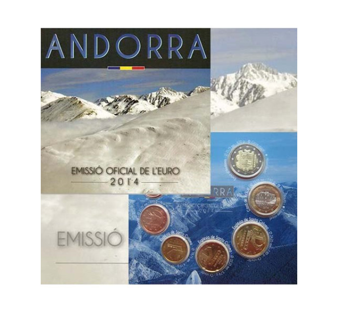 Andorra Euro coin set BU 2014