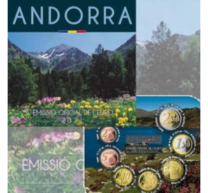 Andorra Euro coin set BU 2021