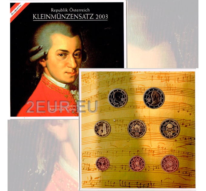 Austria Euro coin set BU 2003