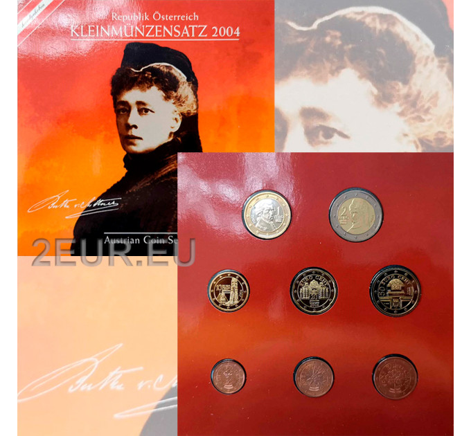 Austria Euro coin set BU 2004
