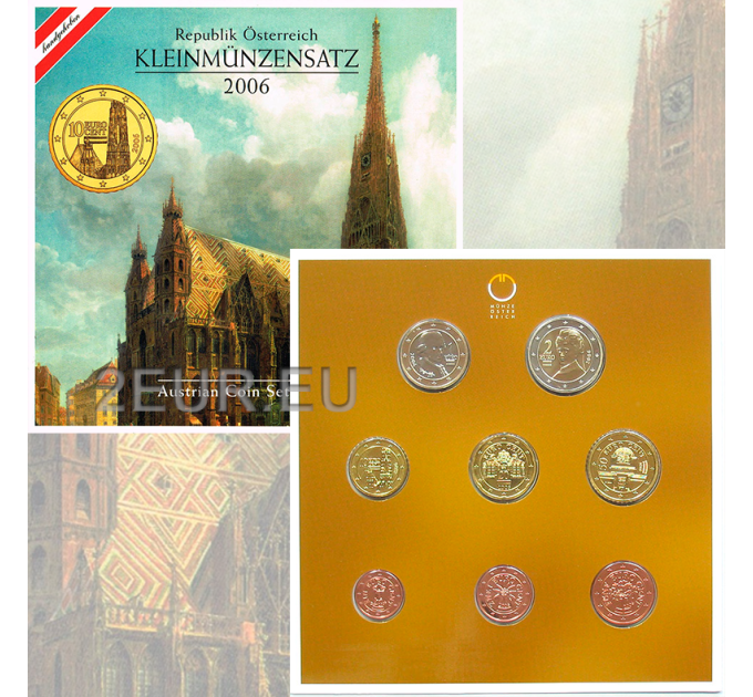 Austria Euro coin set BU 2006