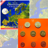Austria Euromüntide komplekt BU 2008