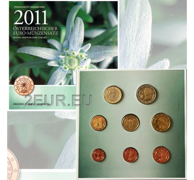 Austria Euro coin set BU 2011