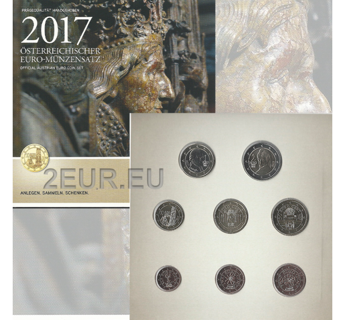 Austria Euro coin set BU 2017 - Friedrichsgrab