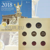 Austria Euromüntide komplekt BU 2018 - Austria Vabariigi 100. aastapäev