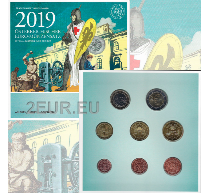 Austria Euro coin set BU 2019 - 825th anniversary of the Vienna Mint