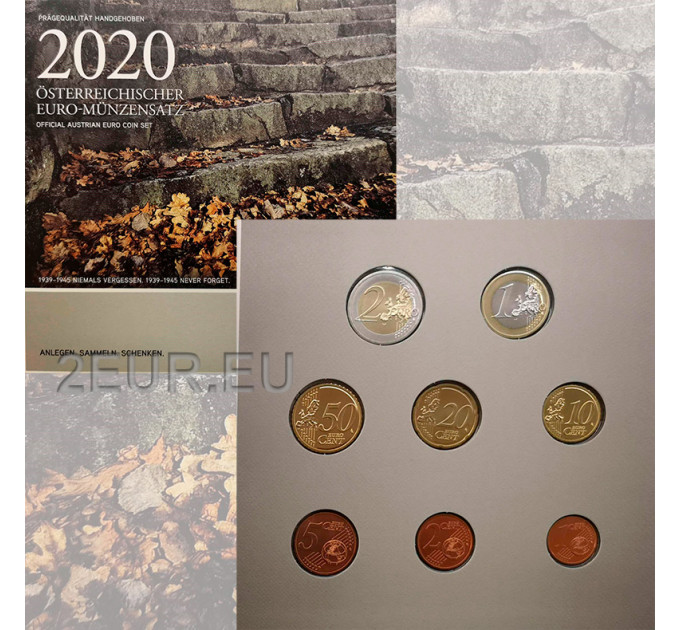 Austria Euro coin set BU 2020 - The Stairs of Death at Mauthausen