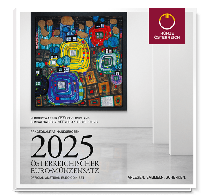 Austria Euro coin set BU 2025 - Friedensreich Hundertwasser
