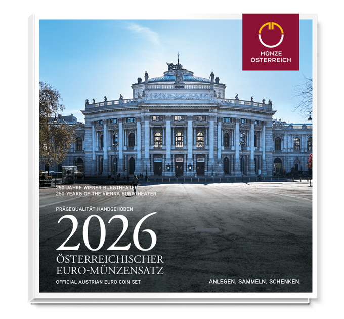Austria Euro coin set BU 2026 - 250 YEARS OF THE BURGTHEATER
