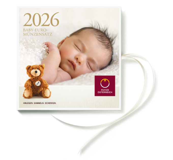 Austria Euro coin set BU 2026 - BABY COIN SETS