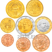 Austria euromüntide komplekt UNC 2004