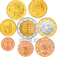 Austria euromüntide komplekt UNC 2005 