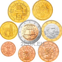 Austria euromüntide komplekt UNC 2007