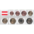Austria Euro coin set UNC 2024